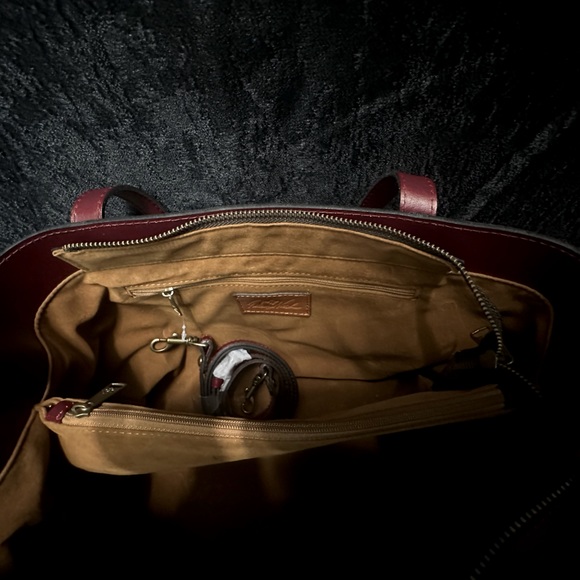 Patricia Nash Chantilly Tote Multicolor and Oxblood with Dustbag - Picture 6 of 7